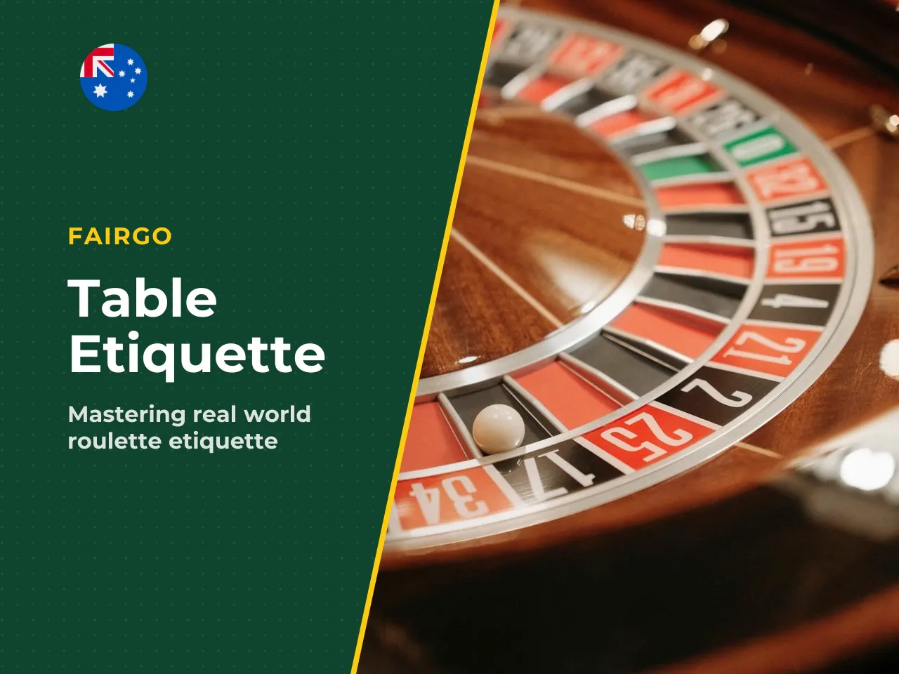 8. Land-based table etiquette and coloured